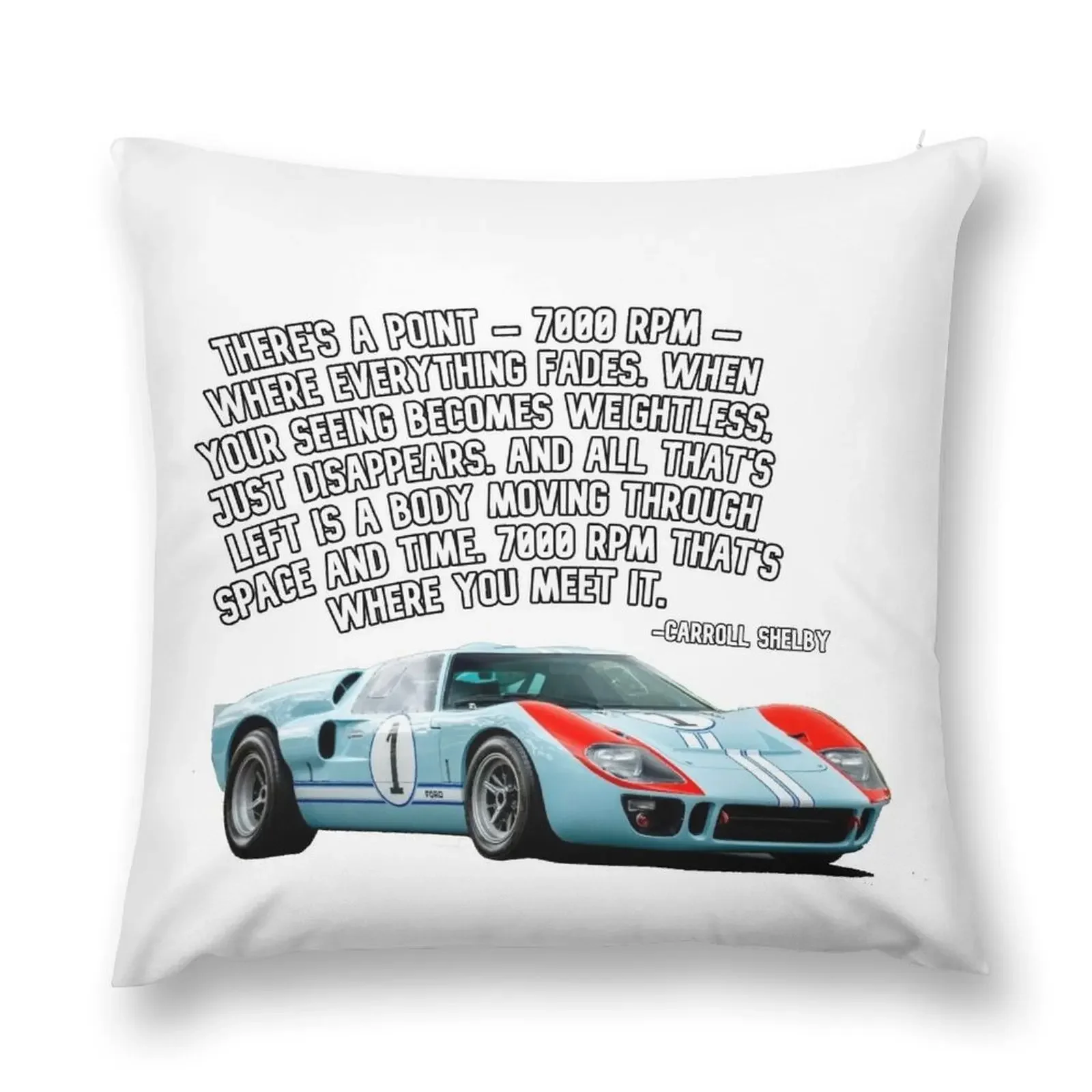 7000 RPM Carroll Shelby Quote Throw Pillow autumn pillowcase christmas decorations 2025 Throw Pillow Covers pillow