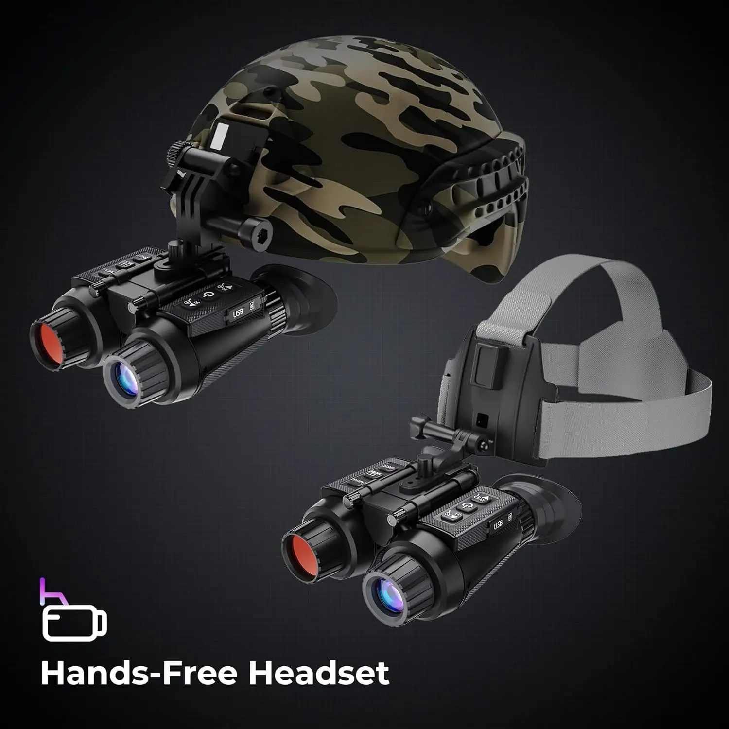 Night Vision Goggles Head-Mounted Binoculars for Outdoor Surveillance and Security 4K Digital Infrared Night Vision with