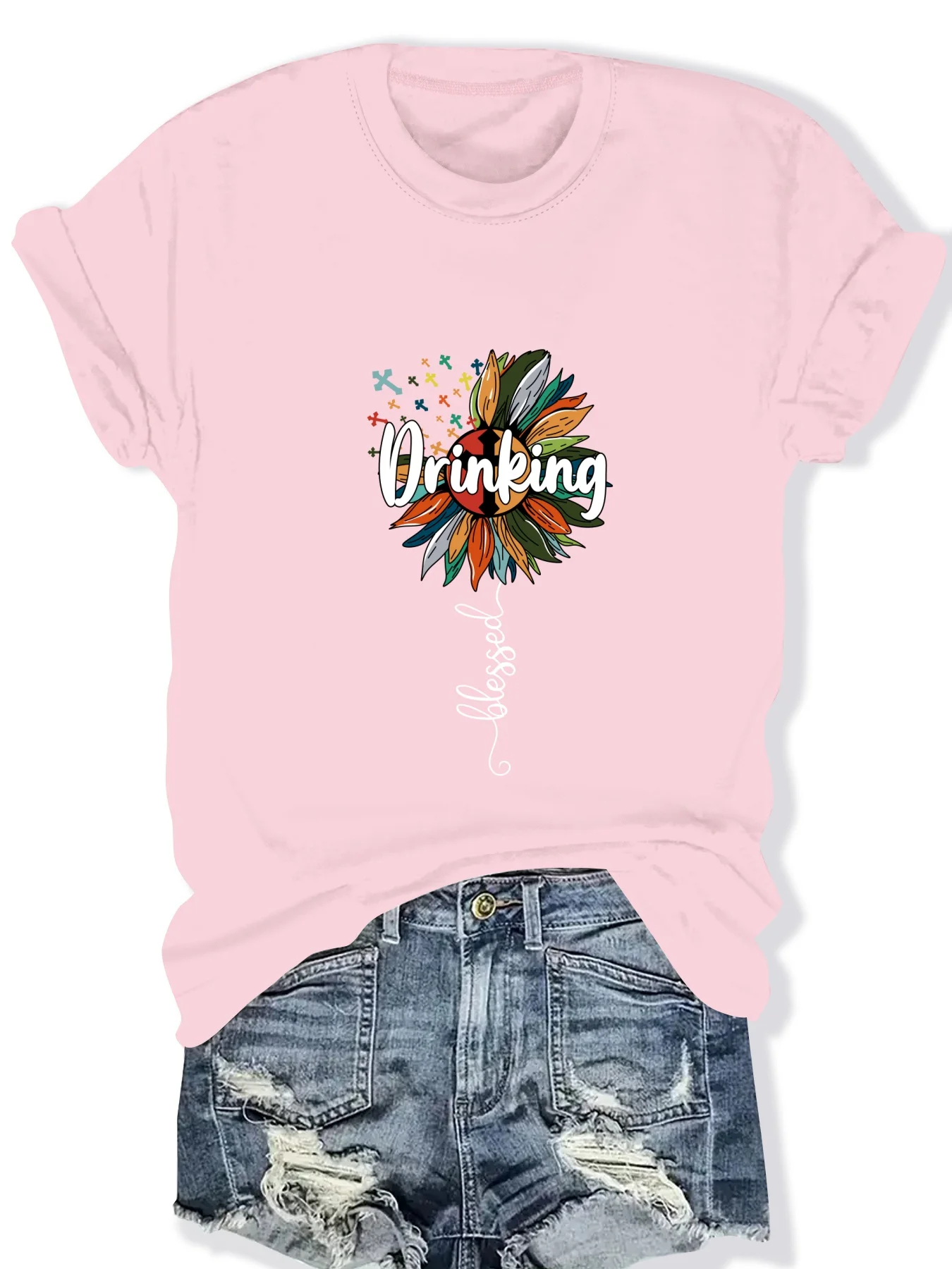 

Модная женская футболка с круглым вырезом и принтом в виде букв, стильная повседневная футболка с графическим рисунком