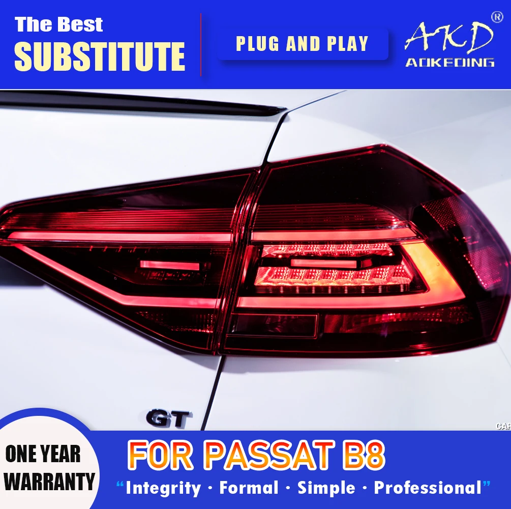 

Tail Lamp For VW Passat B8 US 2016-2019 New Passat LED Tail Lights Fog Lights Daytime Running Lights DRL Tuning Car Accessories