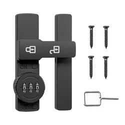 Segurança Barn Door Lock com código de senha, Combinação de 3 dígitos, liga de zinco durável, casa, banheiro, armário do vinho