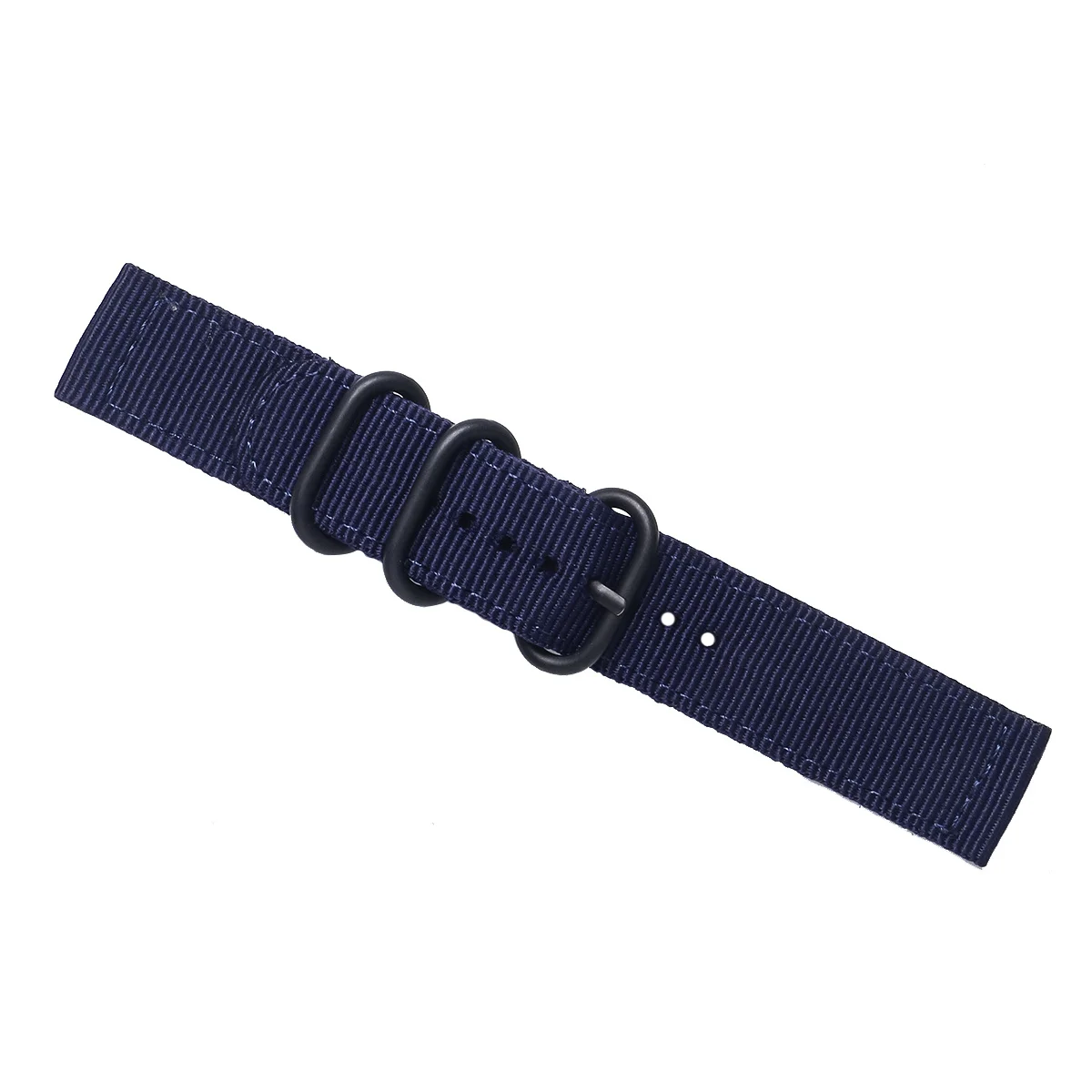 

18mm Watch Strap Webbing Durable 2-Joint Nylon Watch Band Wristband for Watch Replacement (Navy Blue with Black Buckle)