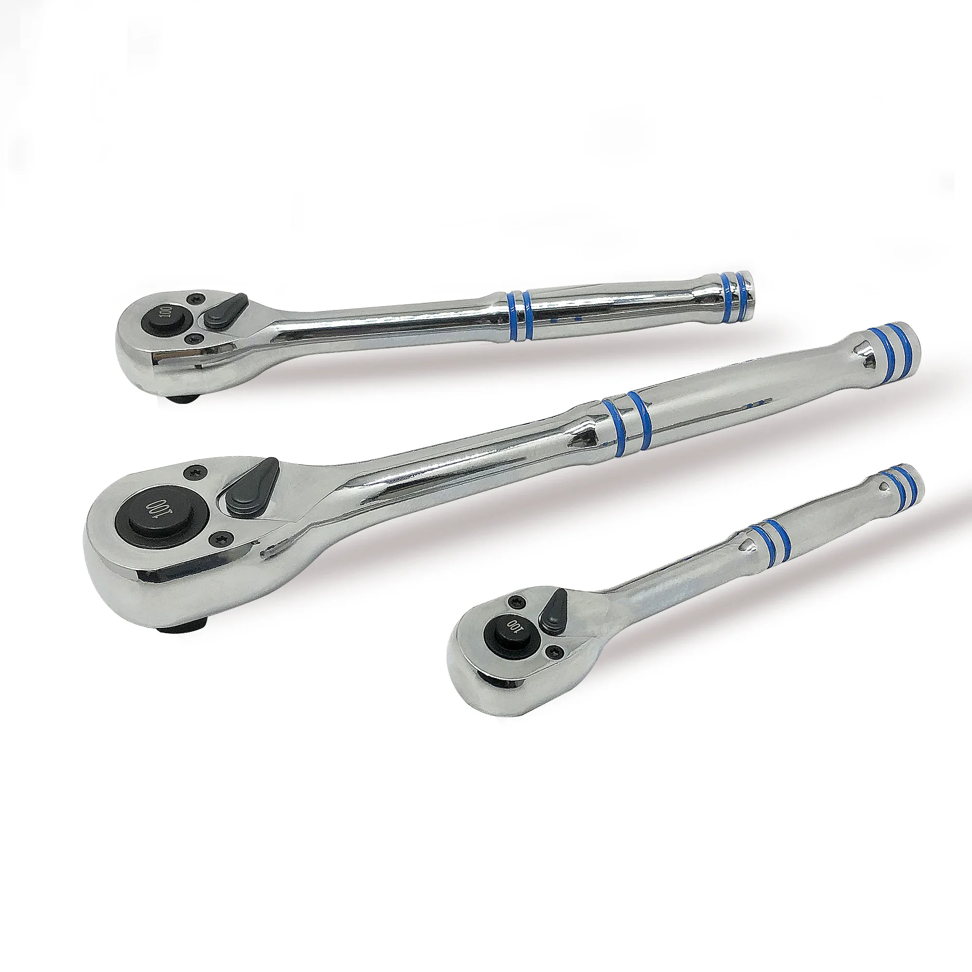 3 pçs 100 dentes catraca lidar com chave multiferramenta ferramentas para catraca 1/4 "3/8" 1/2 "drive catraca resistente chave ajustável