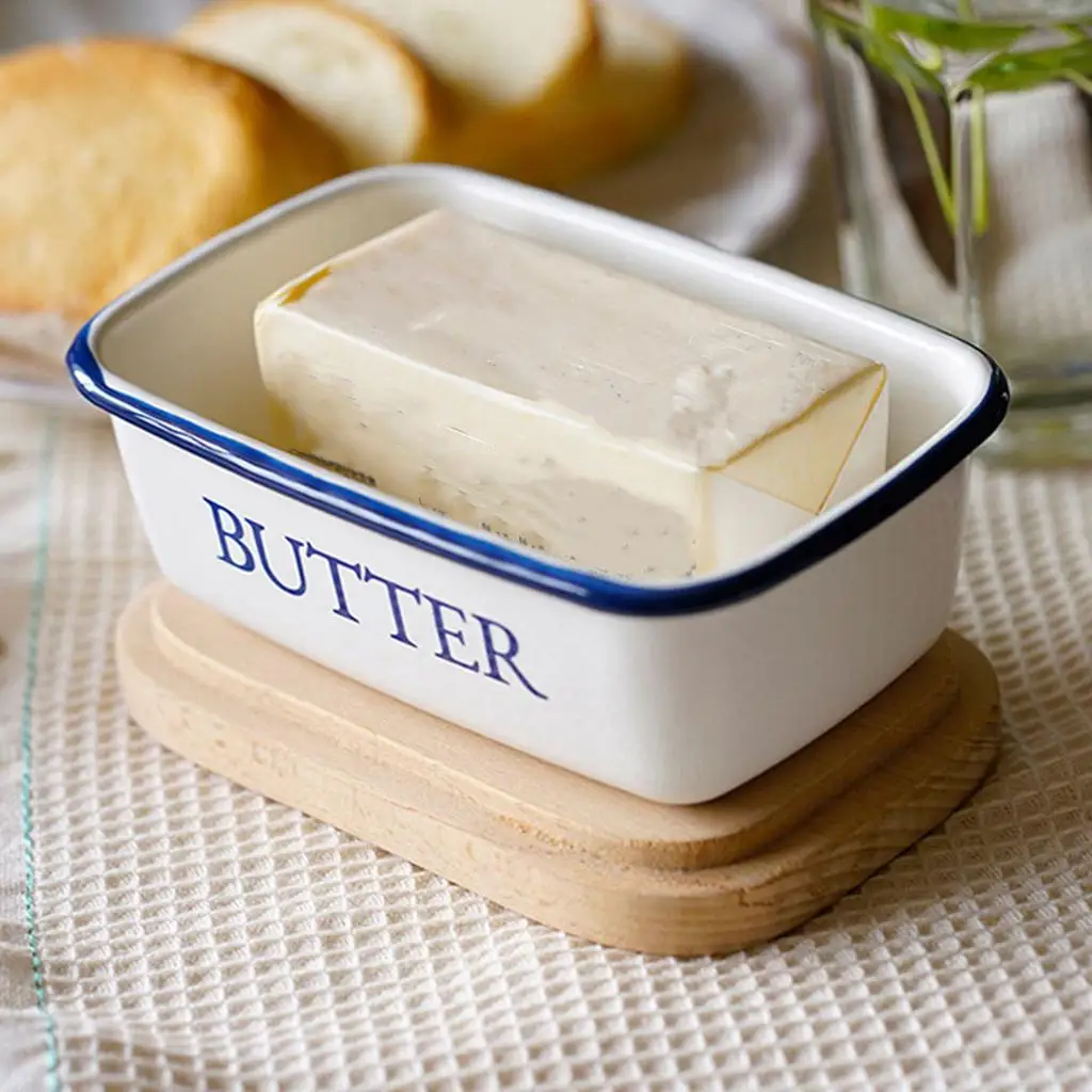 Farmhouse Butter Dish with Lid Container Multifunctional Preservation Airtight