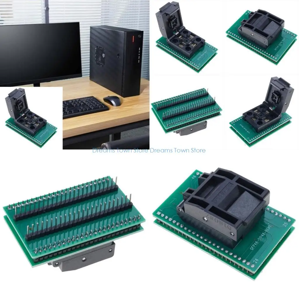 HX6A High Quality QFP48 to DIP48 Programmer Burning Socket for Electronics Engineers and Manufacturers
