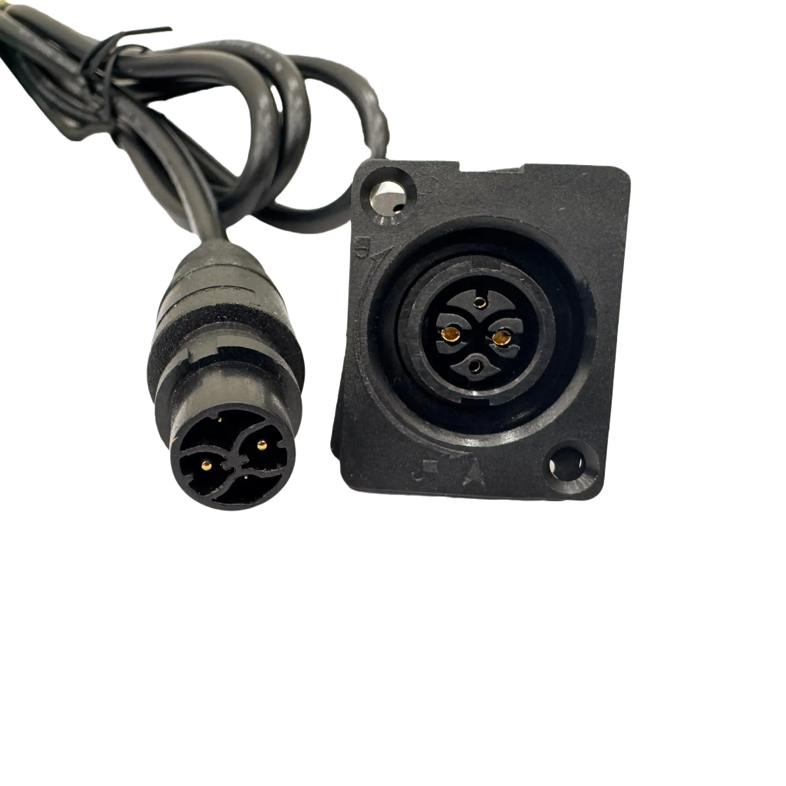 

Кабель-разъем Cusmade 2+2 для панельного монтажа, штекер зарядного устройства для электровелосипеда, проводка для подключения аккумулятора (вход/выход)