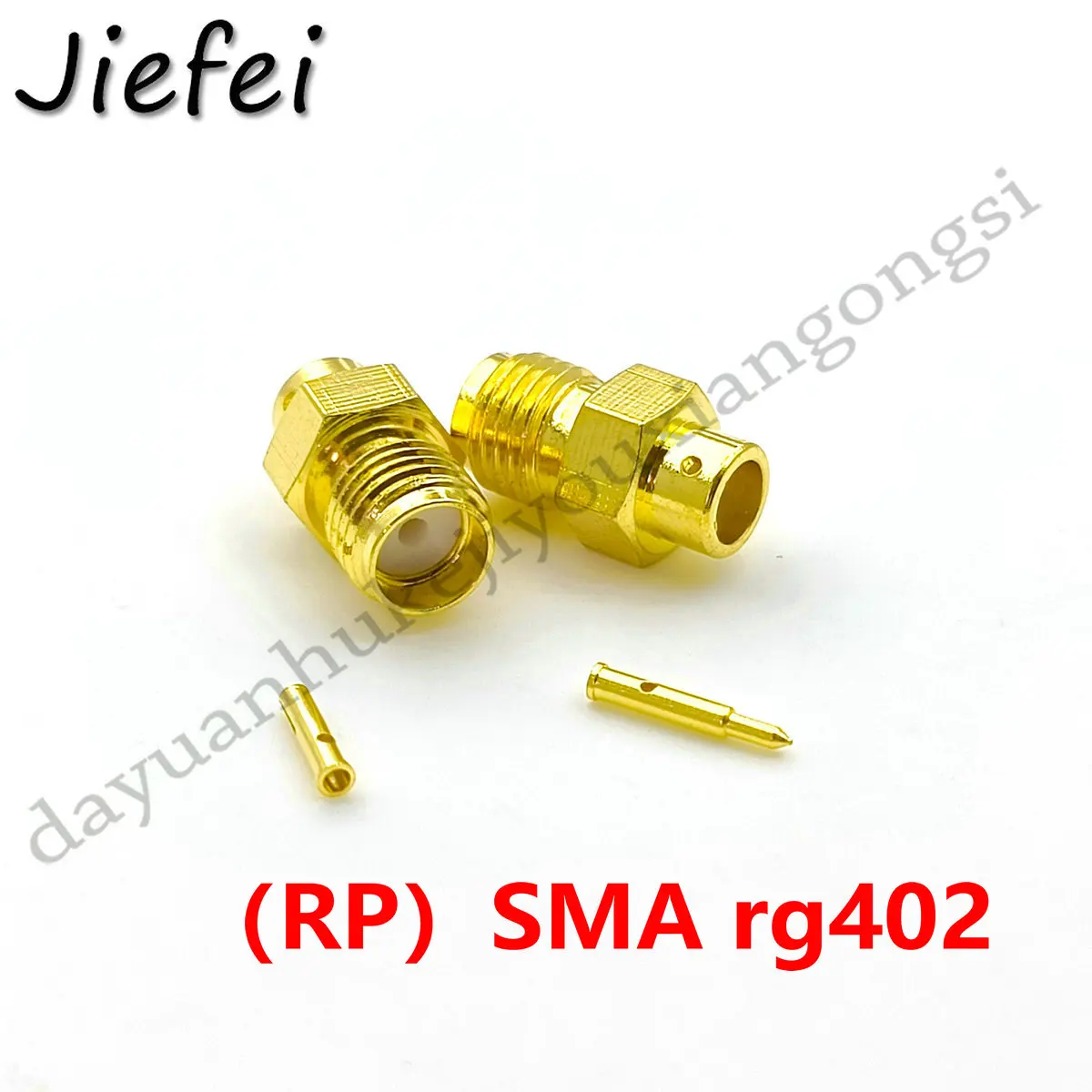 

100-400Pcs Brass SMA RF Connector RP-SMA / SMA Female Jack Plug Center Solder Semi-Rigid For RG402 0.141"cable