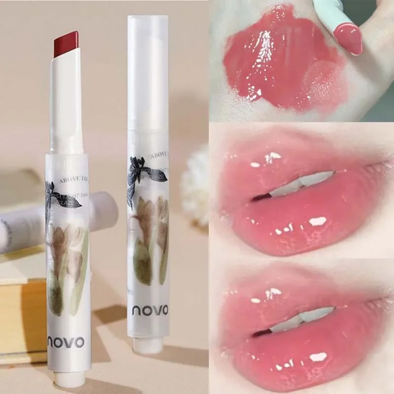 Rossetto gelatina tubo sottile trucco coreano idratante duraturo cura delle labbra migliora la secchezza idratante acqua lucidalabbra cosmetico