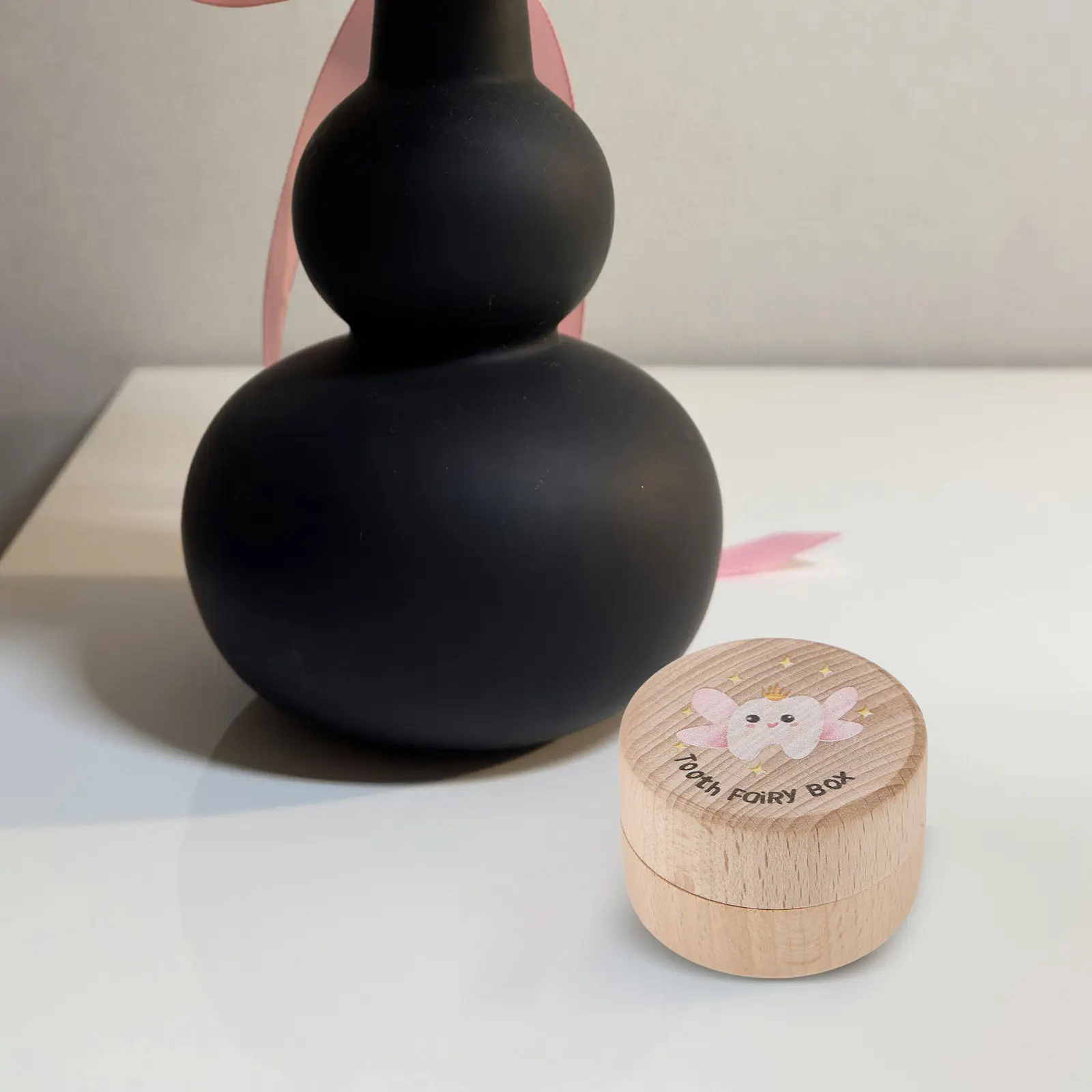 

Деревянная коробка для детских зубов большой вместимости, органайзер для хранения молочных зубов, контейнер для пушковых волос, для детей