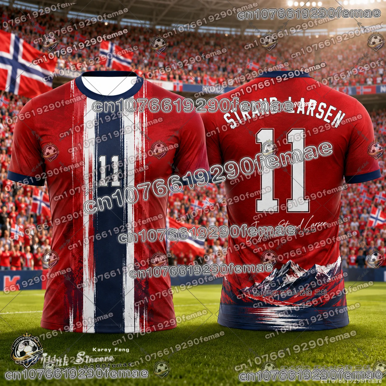 2026 Norway Premium Football Jersey Fan Souvenir Shirt Breathable Quick Dry Comfortable Outdoor Training Top Kids Adults