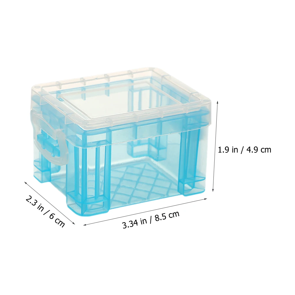 

6pcs Mini Storage Box Lightweight PP Plastic Case Small Parts Organizer Containers Bins Office Stationery Plastic Storage Boxes