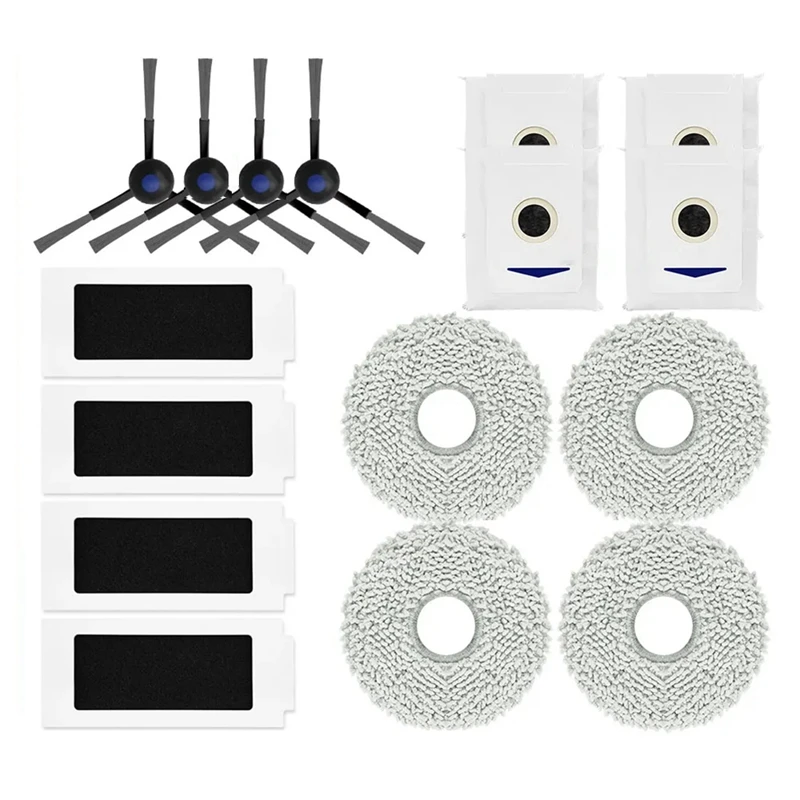 Cepillo lateral para Robot aspirador Ecovacs Debot T30 Pro Omni/DDX14, filtro Hepa, mopa, paños, bolsa para polvo de trapo, accesorios para aspiradoras