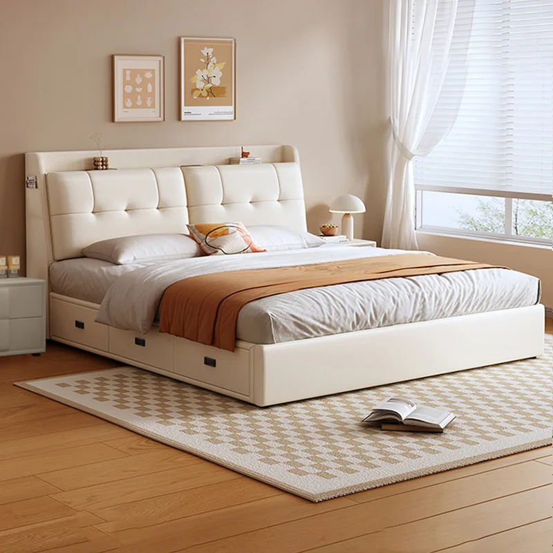 Mattress Sheets Double Bed Luxury Cheap High Mattress Double Bed Metal Frame Camas Matrimoniales Bedroom Furniture Set