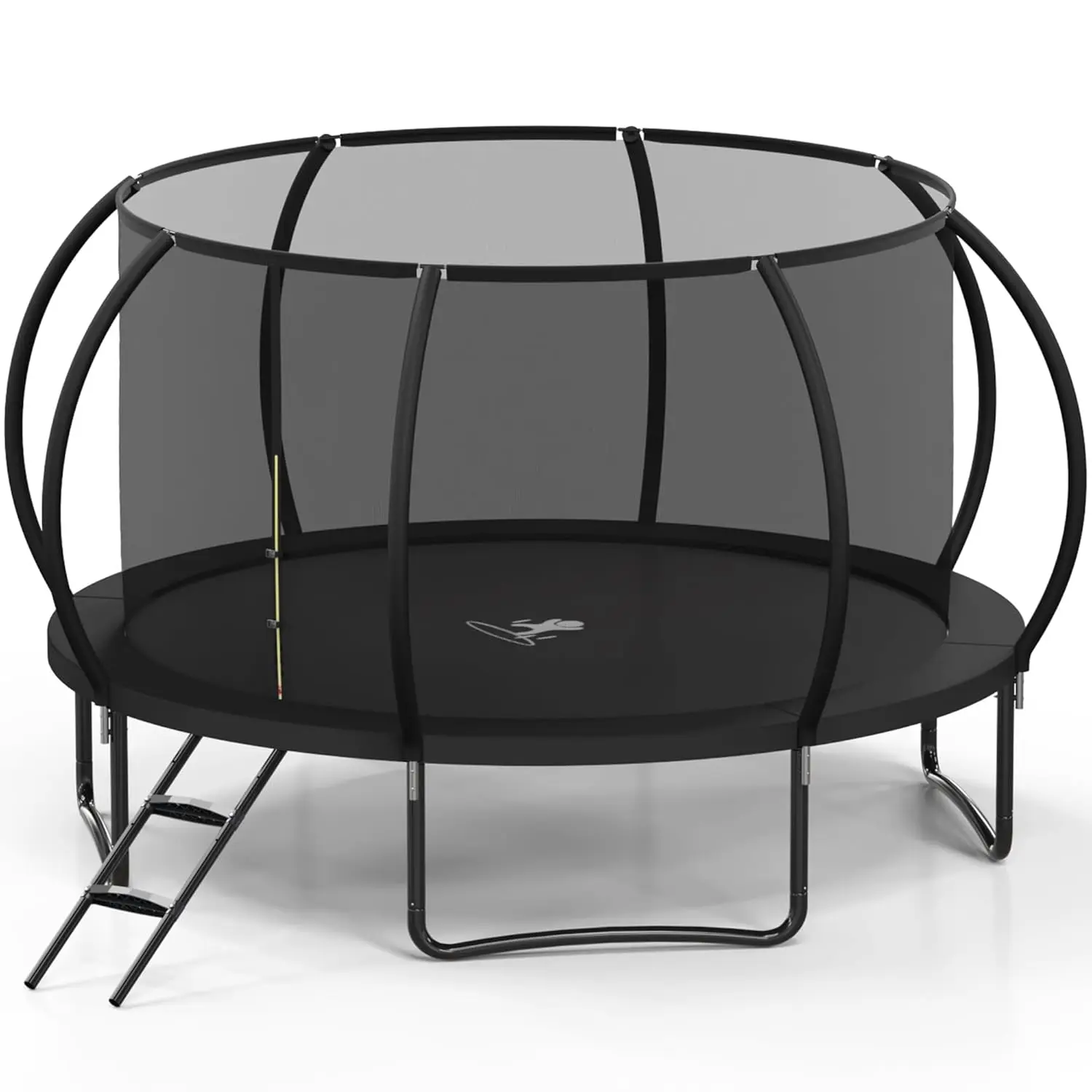 

10FT Outdoor Trampoline with Net & Ladder, Anti-Rust Frame & Thickened Mat, Kids & Adults, Custom