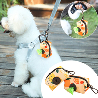 Leash Attachment Hangingable Poop Collector Outdoor Walk Dog Poop Bag Container Colorful Fruit Pattern Pet Waste Garbage Holder