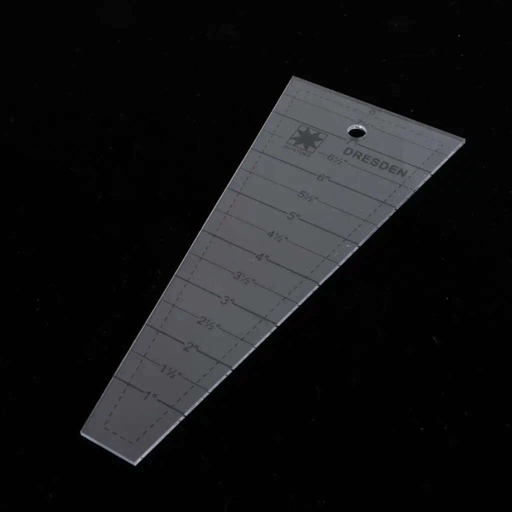 

Dresden Template Ruler Acrylic Quilt Cutting Guide Multi Size Pattern Maker Tool for Clothing Design