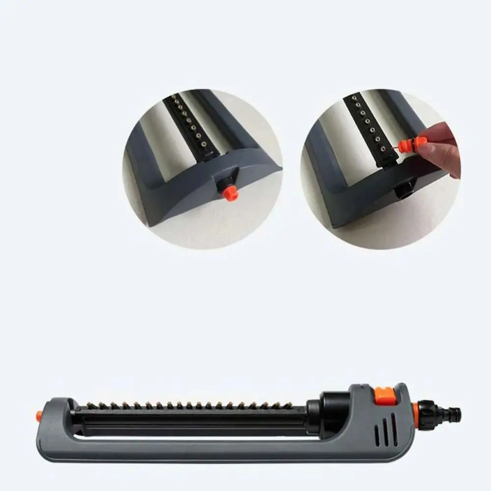 Plastic Garden Sprinkler Adjustable Flow Control Customizable Spray Pattern Oscillating Sprinkler 19 Hole Nozzles 4 Modes