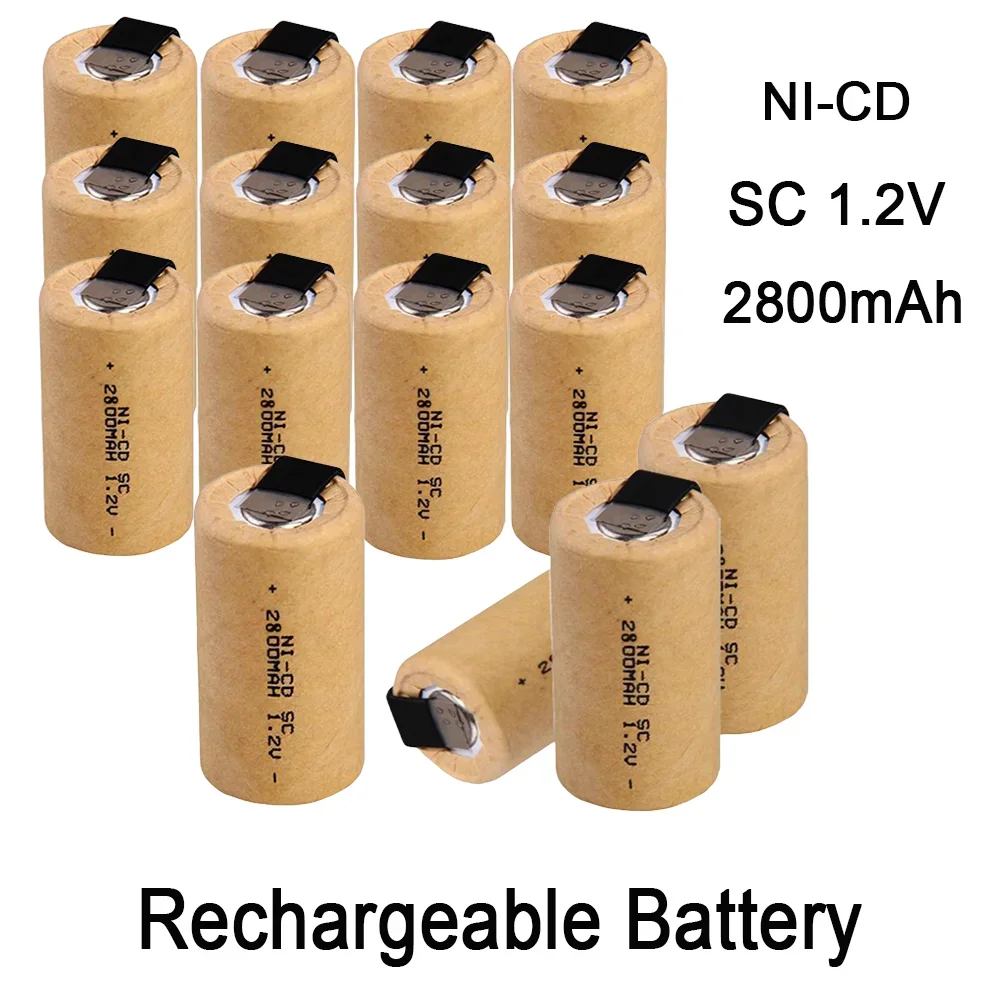 

1.2V 2800mAh NI-CD SC Rechargeable Batteries for Makita Bosch B&D Hitachi Metabo Dewalt for Electric Screwdriver