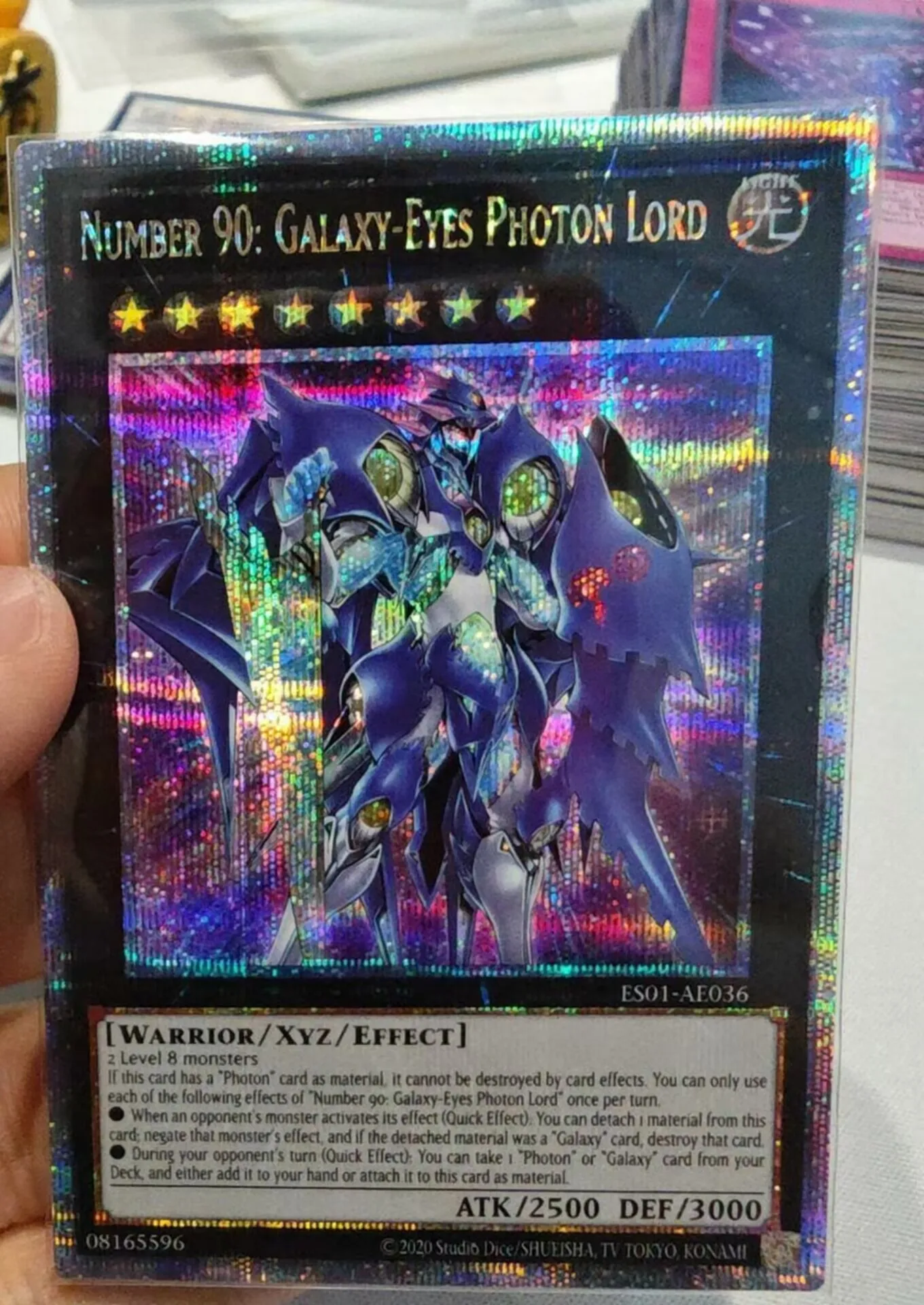 Yugioh KONAMI ES01-AE036 Number 90: Galaxy-Eyes  Photon Lord 25th Quarter Century Secret Asian English Collection Mint Card