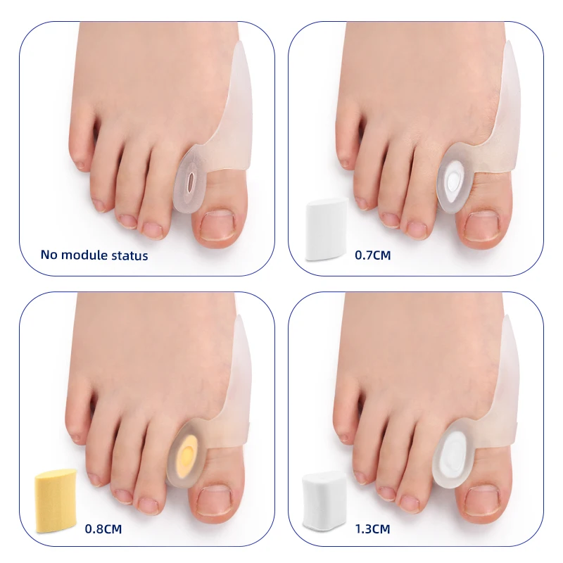 Silicone Gel Thumb Corrector, Little Toe Protector, Valgus Finger Straightener, Foot Care Relief Pads Tool, 1 Par