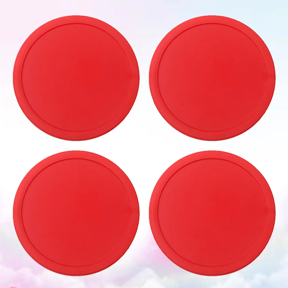 

4Pcs 75Mm Air Hockey Pucks Red Premium Grade for Most Standard Tables Ergonomic Fast Gliding Low Bounce High