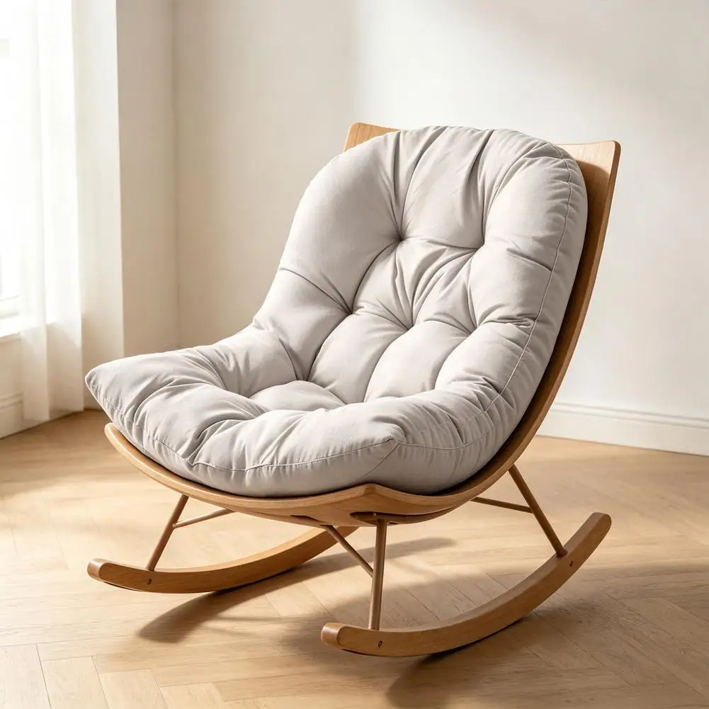 Swing Chair Seat Cushion Egg Chair Cushion with Back Support Waterproof Hanging Swing Chair Pad Comfortable Seat for Outdoor