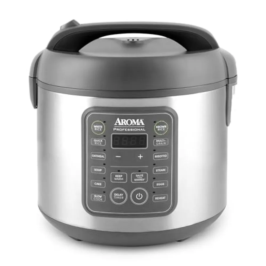 

Professional 10-Cup Digital Rice Cooker with Multicooking Functions 5 Qt Gray STS ARC-5200SG