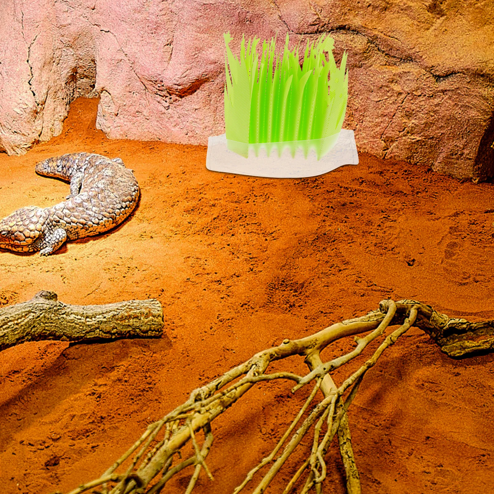 

2pcs Reptile Box Washable Terrarium For Crawl Pets House Unplugged Plants Shaped Humidifier Imitation Plants Decorative