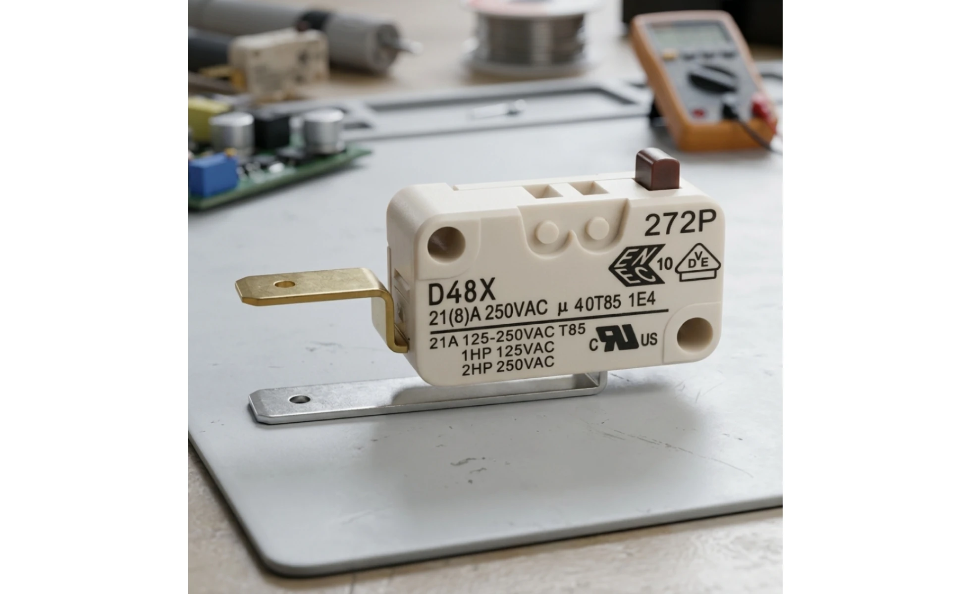 Microswitch with Actuator Compact Rectangular Microswitch Limit Switch Snap Action Mechanical for Technicians, Control Panels Microswitch with Actuator Compact Rectangular Microswitch Limit Switch Snap Action Mechanical for Technicians, Control Panels