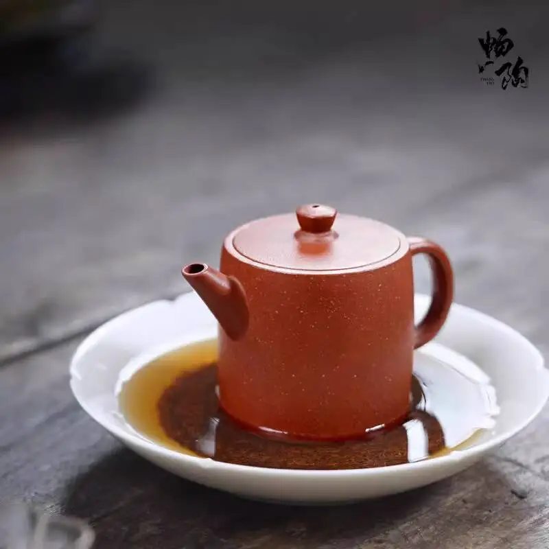 

Changtaoyixing Original Handmade Purple Sand Red Juepo Clay Well-Barrel Teapot, 100Cc
