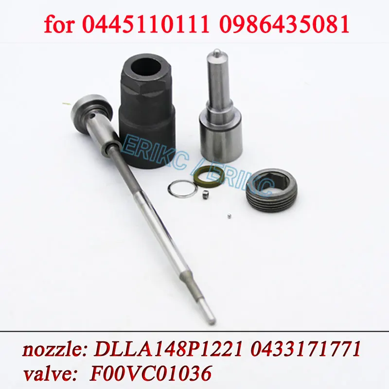 0 445 110 111 Diesel Injector Repair Kit DLLA148P1221 0433171771 Valve F00VC01036 for Bosch 0445110111 0986435081 Fuel Injection