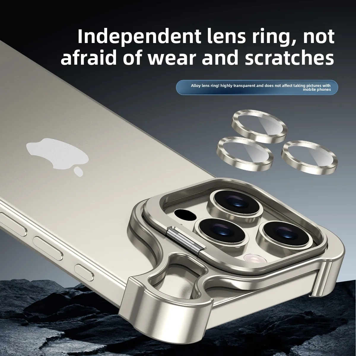 Metal Frameless Bumper Lens Holder Shockproof Case for IPhone 17 Air 16 15 14 Pro Max 16Pro 17Pro Heat Dissipation Phone Cover view 5