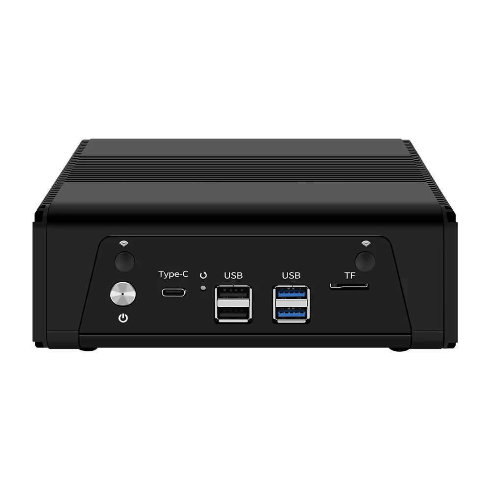 HUNSN Micro Firewall Appliance,Mini PC,RJ11,AMD Ryzen 5/7,Pfsense, VPN,Router PC,4 xIntel 2.5GbE I226-V LAN,Type-C,TF,HD,DP