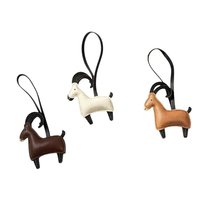 Trendiger Schlüsselanhänger aus PU-Leder in Schaf-Optik, farbecht, weicher Schlüsselring, mehrfarbig, als Charm für Geldbörsen und Handtaschen, ideales Geschenk für Teenager-Mädchen. – Detail 7