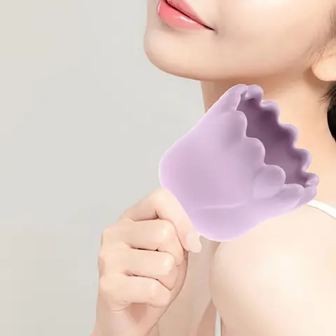 퍼플 세라믹 구아샤 얼굴 바디 마사지 도구, 바디 구아샤 보드, 릴리프 마사지, 페이스 리프트