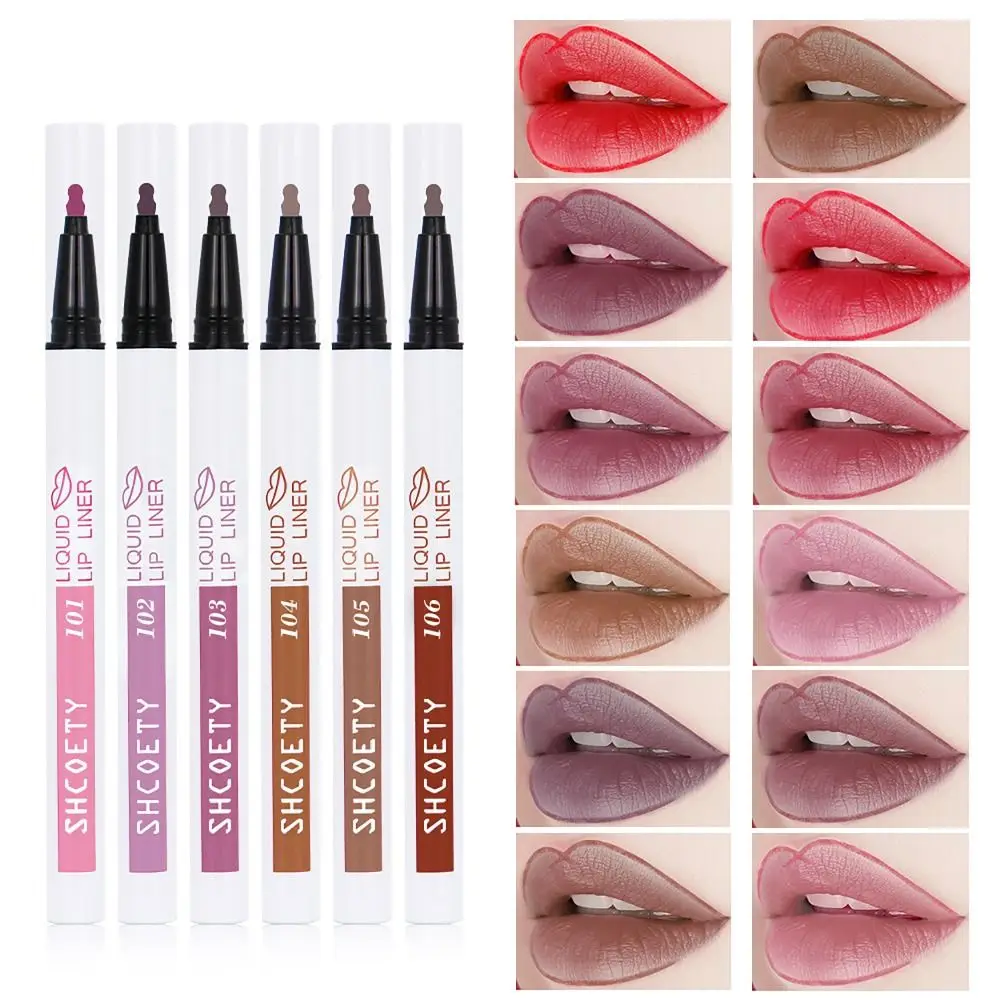 Long Lasting Lip Stain Marker Smudge Proof Quick Drying Natural Lipstick Pen Makeup Tool Matte Nude Lip Tint Pen Women Beauty