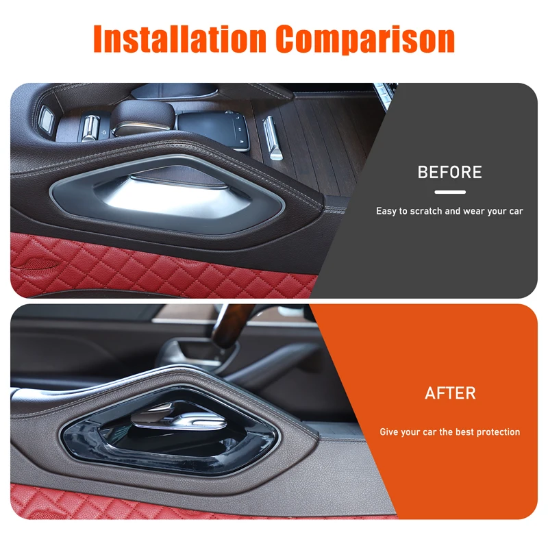 

2Pcs ABS black For Mercedes-Benz GLE GLS 2020-2026+ car center control on both sides armrest frame decorative Car accessories