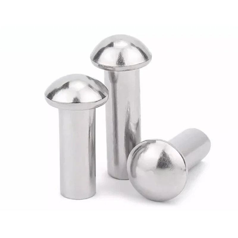 Half Round Head Solid Rivet Metric 304 Stainless Steel M2 M2.5 M3 M4 M5 M6 M8 Round Head Knock Type GB867