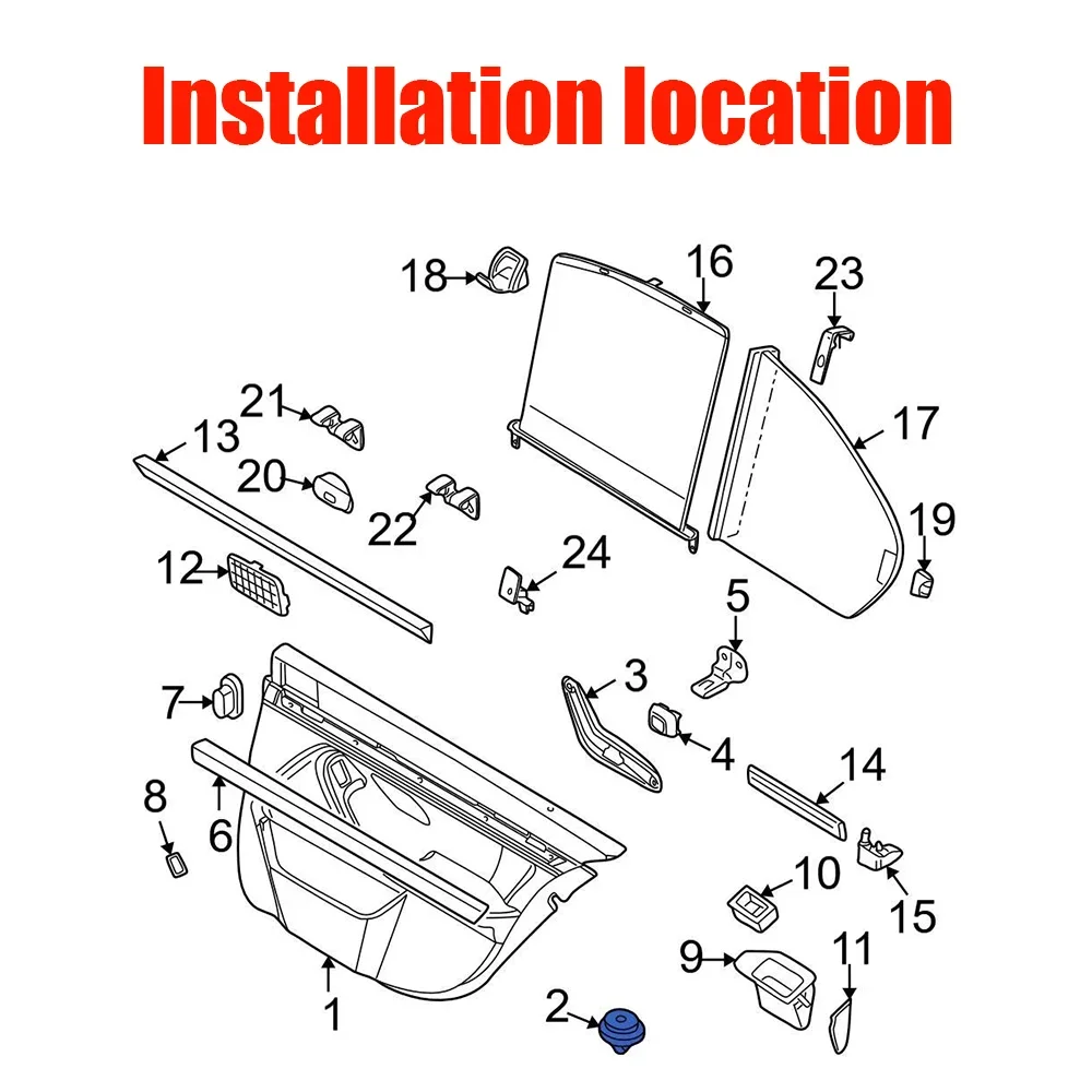 10X Car Door Card Panel Trim Lining Clamp Clip For BMW 3 Series E36 1990 1991 1992 - 1998 316i, 318i, 320i, 325i, 328i, M3, Z3