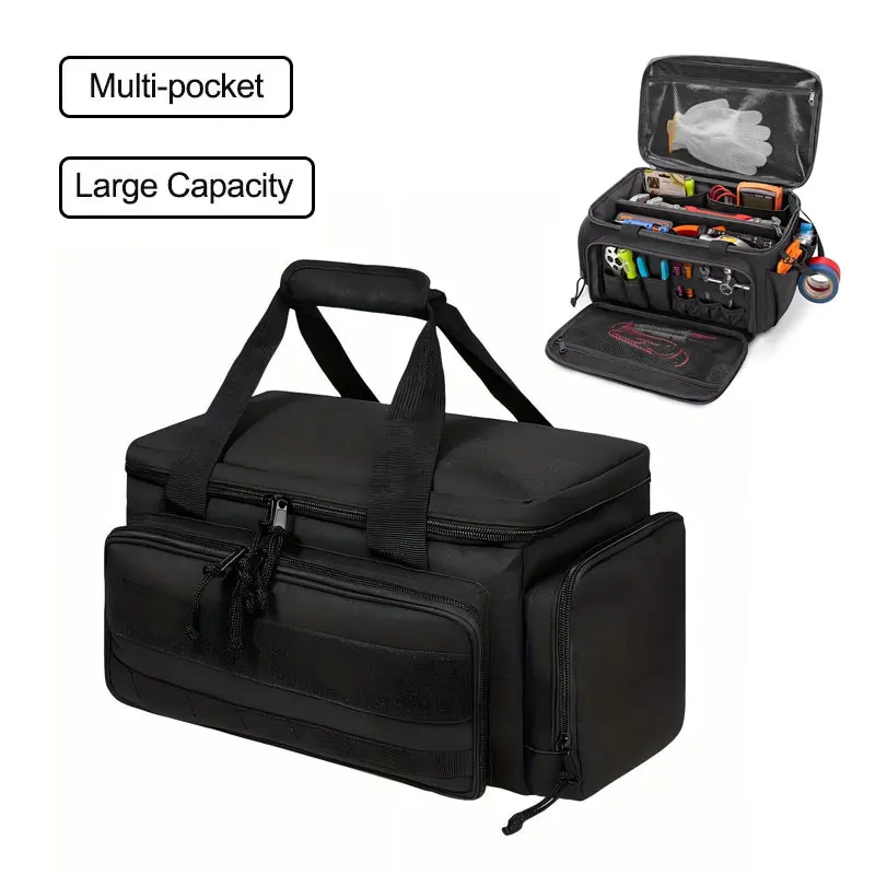 

Heavy duty 14 inch Tool Bag with Anti-friction Bottom Tactical Hand Tool Storage Bag Multi-purpose Work Tote
