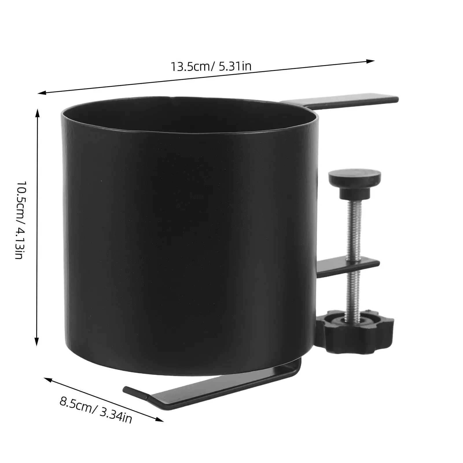 2 in 1 Desk Cup Holder Clamp on Headphone Hanger Desktop Drink Holder Table Clip-on Cup Hook 85Mm Diameter Spill Proof Office