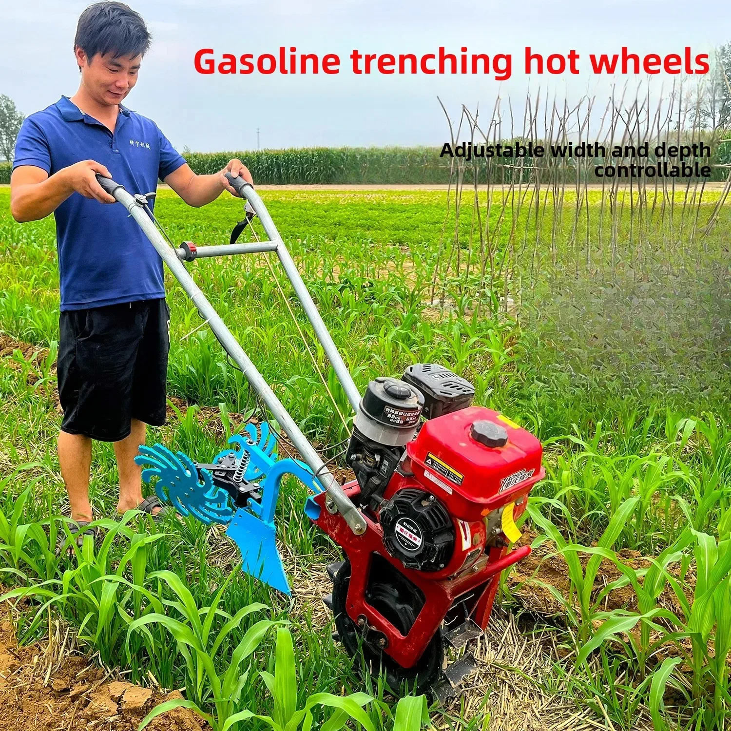 LTT, multifunctional trenching and digging machinery agricultural artifact new small weeding depth adjustable