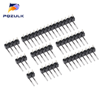 2.54mm Single Row Male 2~40P Breakaway PCB Board Pin Header Connector Strip Pinheader 2/3/4/5/6/8/10/12/15/20/40Pin For Arduino