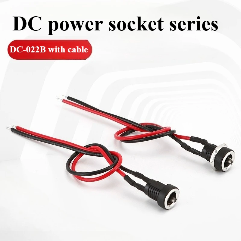 Processing of DC female socket with wire welding DC-022B 5.5*2.1/2.5 DC power socket
