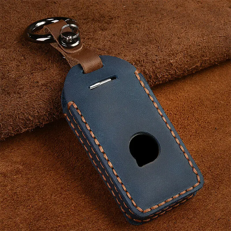 Leather Car Remote Key Shell Case Cover for Volvo XC60 V60 S60 XC70 V40 Auto Accessories  Key Holder with Keychain