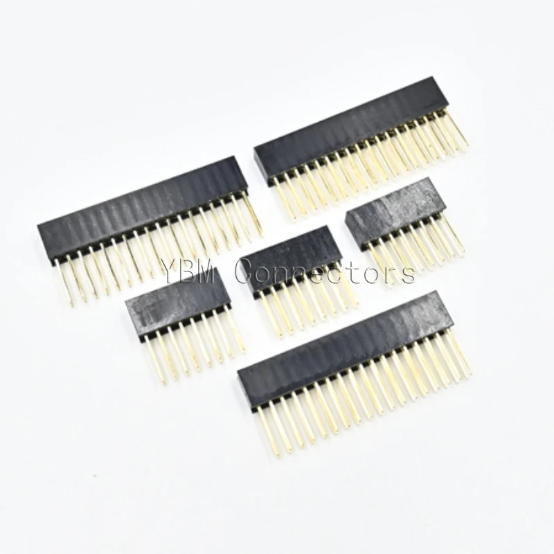 

50PCS 2.54mm Double Row Female Long Pin 11mm Breakaway PCB Board Pin Header Socket Connector 2x3 2x4 2x6 2x8 2x10 2x18 2x20 Pins