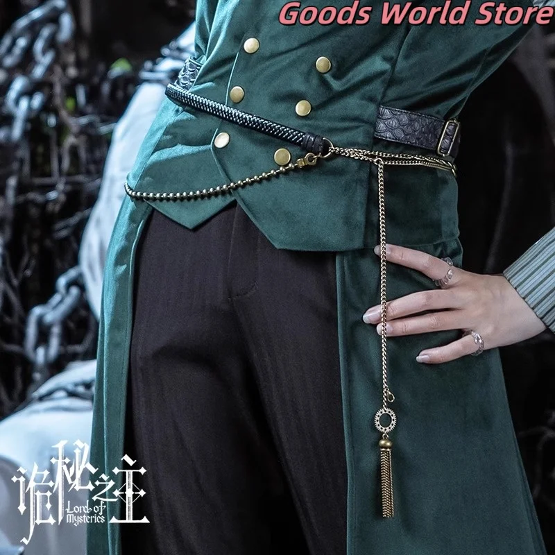 

Оригинальный кожаный пояс Amon с металлической цепочкой и бусинами, костюм для косплея «Властелин тайн», аниме, роман, подарок на день рождения