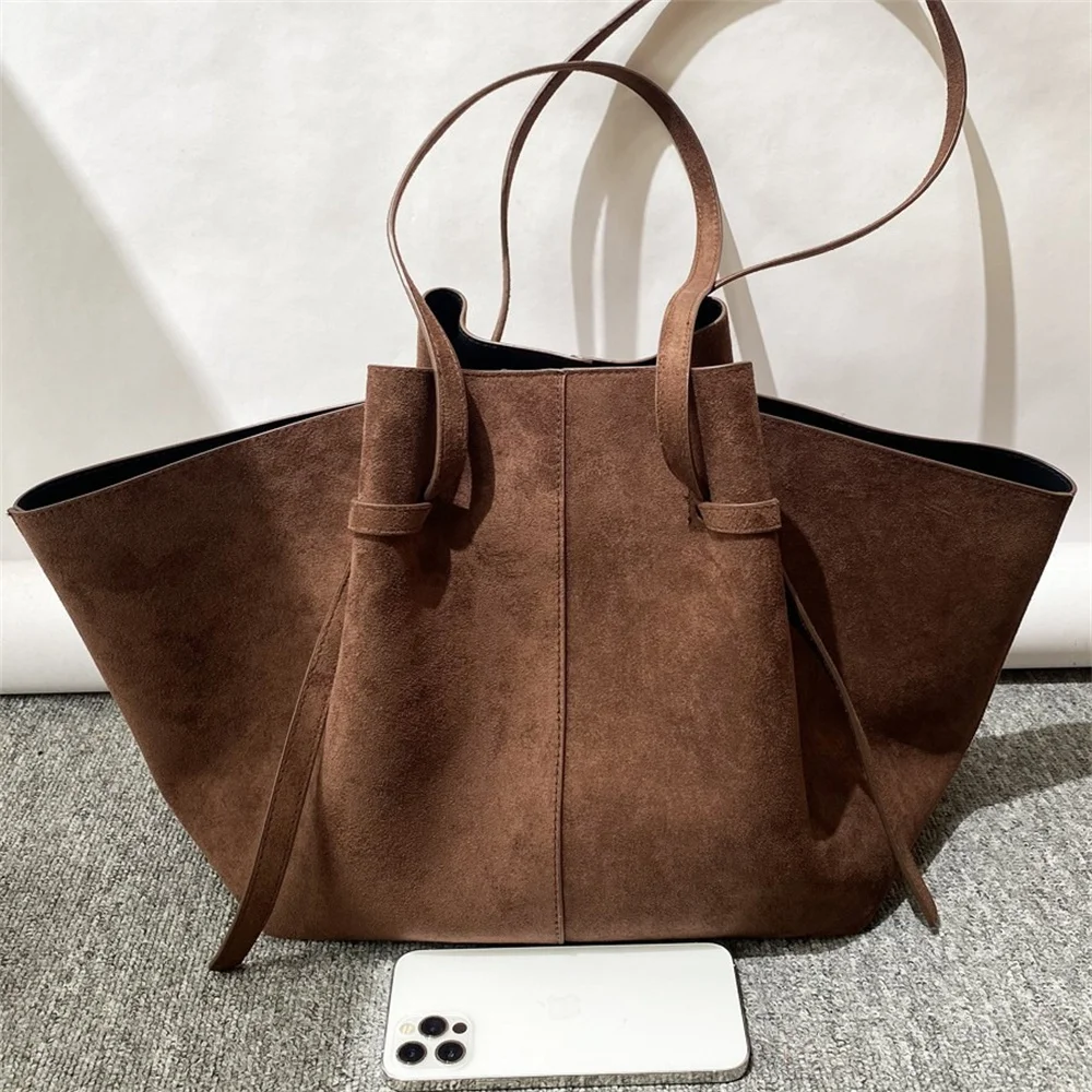 

Fashion Large Capacity Faux Suede Tote Bags For Women Luxury Designer Handbags Purses 2025 New In Underarm Shoulder
