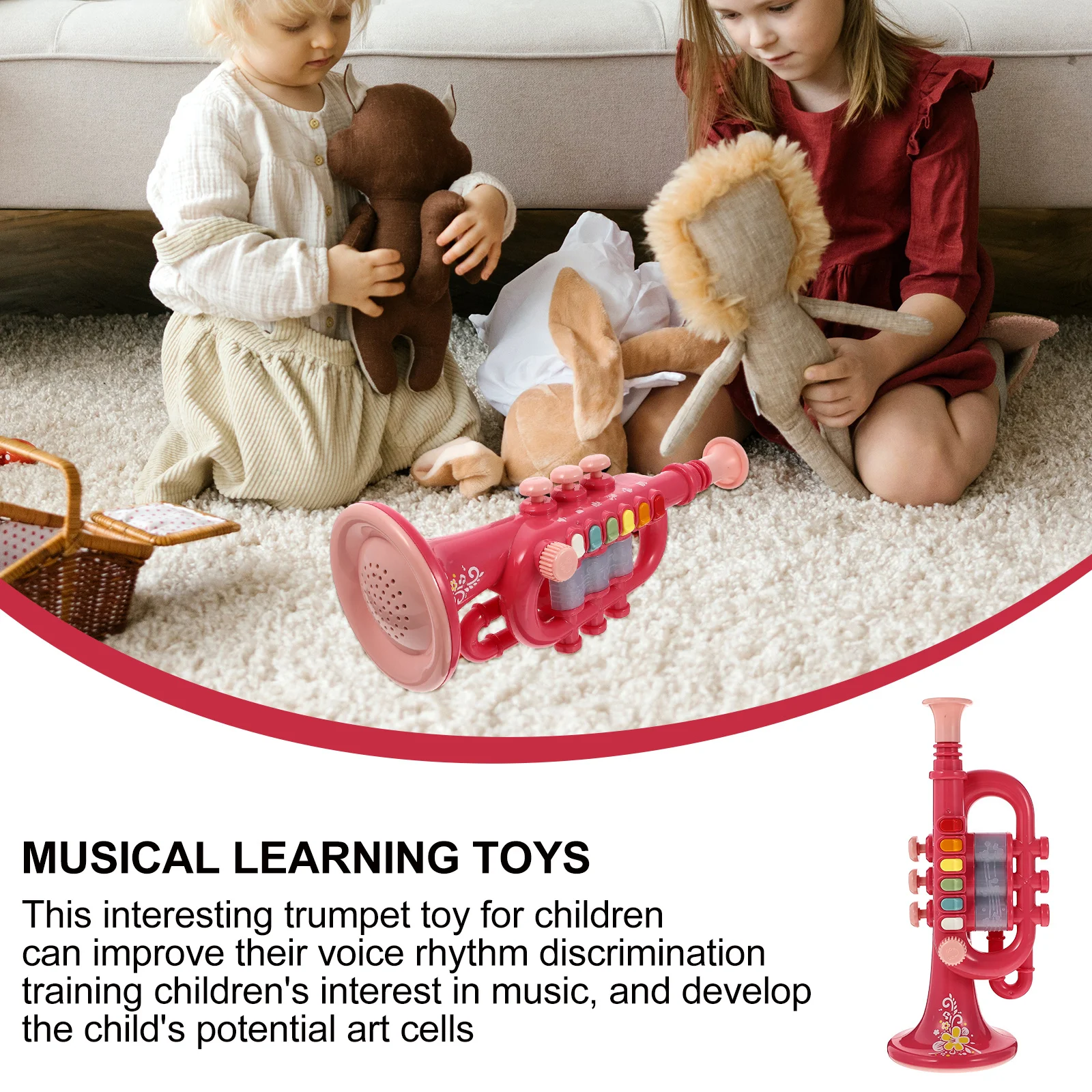 

1Set Children Trumpet Mini Musical Learning Instrument Enhance Rhythm Training Educational Kids Musical Playthings Creative