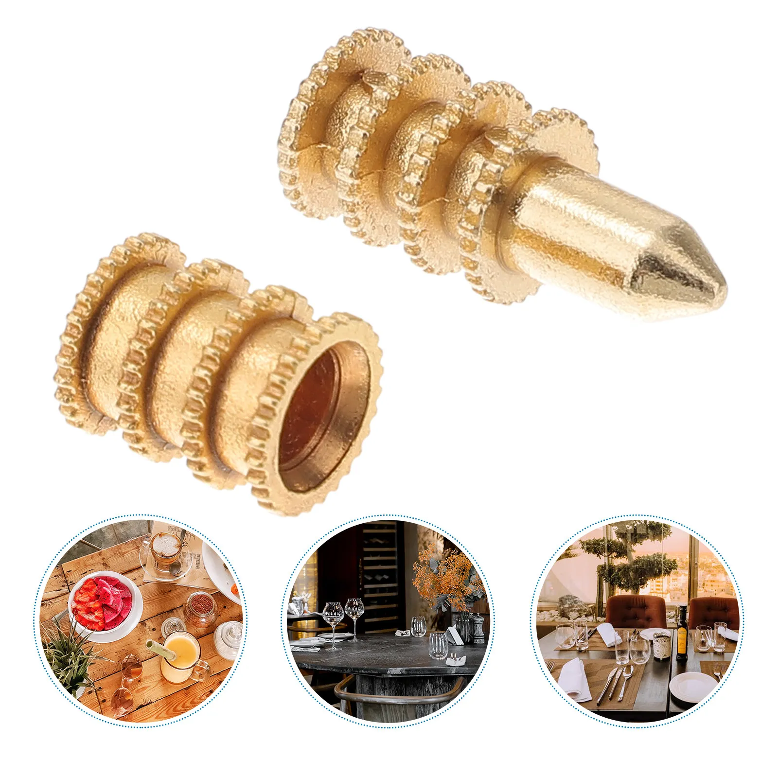 20Pcs Table Leaf Dowel Pins Copper Sleeve Alignment Pin Metal Positioning Rod Table Bolt Sleeve Connectors Alignment Pin